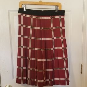 Zara Geometric Pleated A-line Skirt,  Sz M